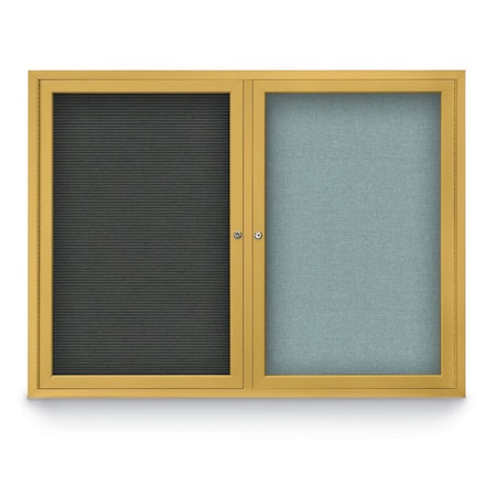 United Visual Products Corkboard, Synthtc Forbo/Brnz, 72" X 36" UV407-BRONZE-FORBO